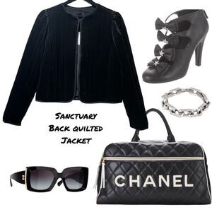 Black Sanctuary Velvet Quilted Jacket